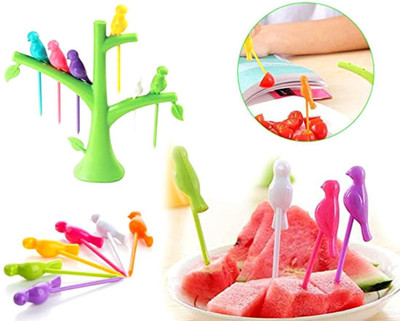 AMAXY BIRD FORK Disposable Plastic Fruit Fork(Pack of 1)