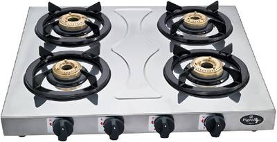 Pigeon Stainless Steel 4 Burner Hob Stainless Steel Manual Gas Stove