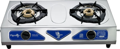 Pigeon Duo Stainless Steel Manual Gas Stove(2 Burners)