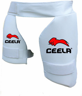 CEELA Combo Beginner Cricket Thigh Guard(White)