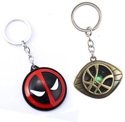 JAINSON MARTIN Combo Of Dead Pool And Dr Strange Eye Keychain Key Chain