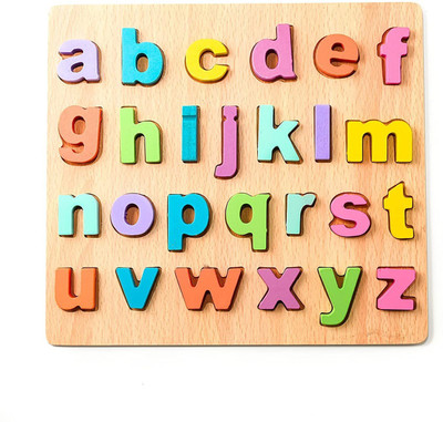 KAARPAAGAA INC Wooden English Alphabets a-z Educational Tray Toy for Kids(Multicolor)