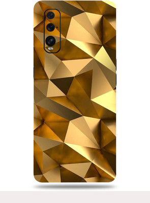 OggyBaba Oppo Find X2 Mobile Skin(Golden Polygon Multicolor Skin With Ultra Matte Finish)