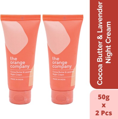 The Orange Company Cocoa Butter & Lavender Night Cream keeps the skin moisturised(50gm x 2 pc)(100 g)