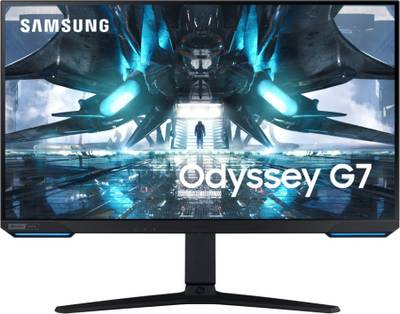 SAMSUNG Odyssey G7 28 inch UHD IPS Panel with HAS,3-Sided Borderless, HDR400, Low Input lag, Flat Gaming Monitor (LS28AG700NWXXL)