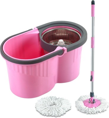 Logyk 360 wet bucket mop Wet & Dry Mop(Pink)