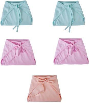 Lala Maneet Washable and Reusable Plain Cotton Cloth U Shape Nappy Tying Langot For Babies