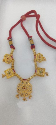 aaryan Multiple pendant rajputi necklace Brass Necklace