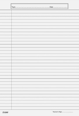 Eclet Ruled Coloured Project Sheets 100, (One side white) A4 90 gsm Craft paper(Set of 1, White)