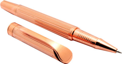 Ledos Exclusive Studio Rose Gold Plated With Blue Refill New Roller Ball Pen(Ink Color - Blue)