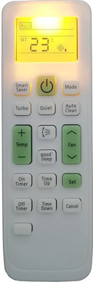 BhalTech 90 AC with Display Light Compatible for  Samsung AC with Backlight Remote Controller(White)