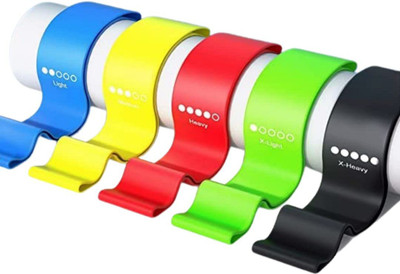 Vonzer Resistance Loop Bands Resistance Tube(Light Green, Green, Yellow, Red, Black)