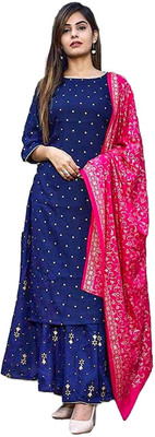 manan fashion Women Kurta Palazzo Set