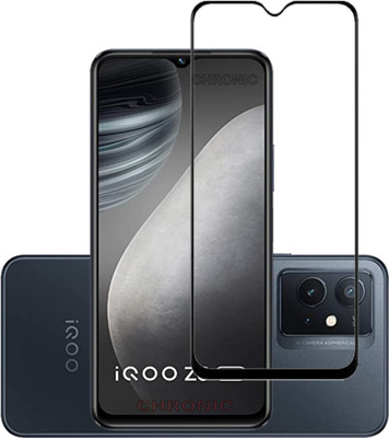 AKSHUD Edge To Edge Tempered Glass for iQOO Z6 5G(Pack of 1)
