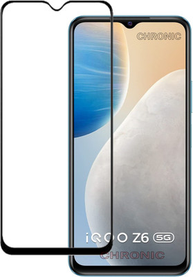 AKSHUD Edge To Edge Tempered Glass for iQOO Z6 5G(Pack of 1)