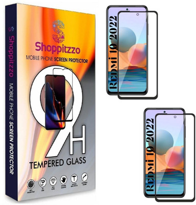 Shoppitzzo Edge To Edge Tempered Glass for Redmi 10(2022)(Pack of 2)