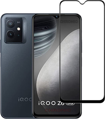 AKSHUD Edge To Edge Tempered Glass for iQOO Z6 5G(Pack of 1)