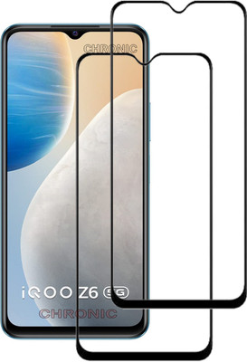 AKSHUD Edge To Edge Tempered Glass for iQOO Z6 5G(Pack of 2)