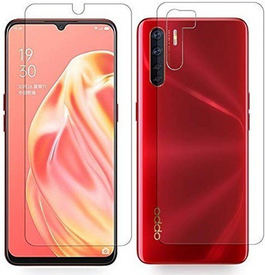 4 YARDS Front and Back Tempered Glass for OPPO F15(Pack of 1)