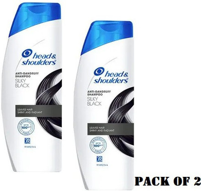 HEAD & SHOULDERS (Silky Black) Anti Dandruff Shampoo - 340ml each (Pack of 2) B1(680 ml)