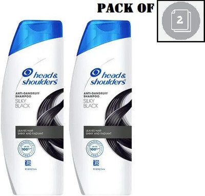 HEAD & SHOULDERS (Silky Black) Anti Dandruff Shampoo - 340ml each (Pack of 2) B3(680 ml)