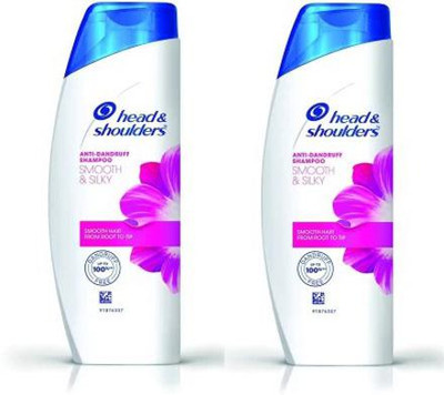 HEAD & SHOULDERS Smooth & Silky (Anti-Dandruff Shampoo) - 340ml each (Pack of 2) - SS03(680 ml)