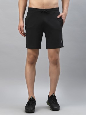 RED TAPE Solid Men Black Sports Shorts