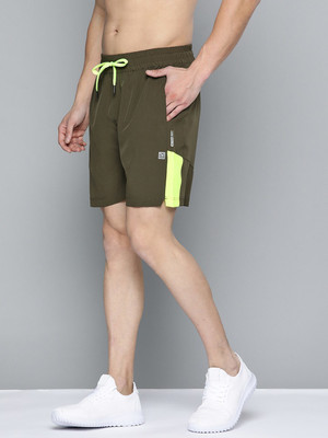 SLAZENGER Solid Men Dark Green Sports Shorts