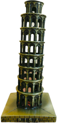 Sunblessing Antique Leaning Tower of PISA Souvenir for Home Decor, Study/Office Table, Gifts Decorative Showpiece  -  15 cm(Iron, Steel)