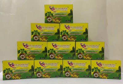 Tejaswini Natura Handmade Coconut Oil Soap - Kuppaimeni & Avarampoo Jumbo(10 x 75 g)