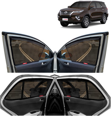 Kingsway Side Window, Rear Window Sun Shade For Toyota Fortuner(Black)