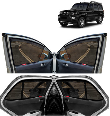 Kingsway Side Window, Rear Window Sun Shade For Mahindra Scorpio(Black)