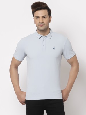 RED TAPE Solid Men Polo Neck Light Blue T-Shirt