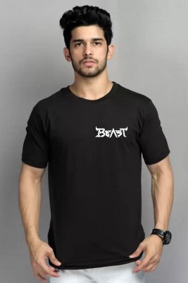 Deccan Store Typography Men Round Neck Black T-Shirt