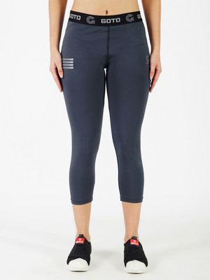 GOTO Printed Women Grey Tights
