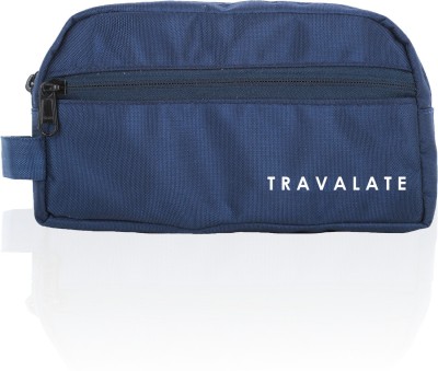 Travalate Toiletry Travel Bags Makeup Shaving Kit Pouch for Men and Women, 3 Liter Aider Rust Polyester Travel Bag with Belt Travel Toiletry Kit(Blue)