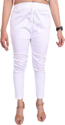 ADR International Regular Fit Women White Trousers