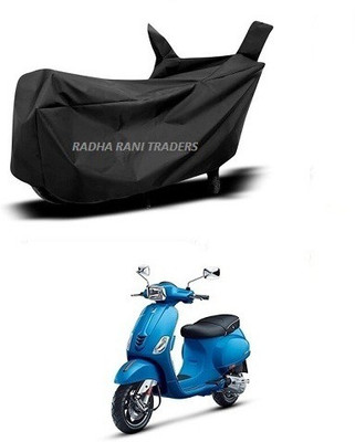 RADHA RANI TARDERS Two Wheeler Cover for Vespa(Vespa SXL 125, Black)