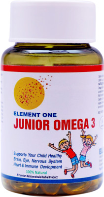 ELEMENT ONE Junior Omega 3 Deep Sea Fatty Acid Fish Omega3 with EPA & DHA Brain EyeHeart 60(60 Capsules)