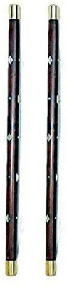 RanaCreation Wooden Carved Walking Rule Swagger Stick with Brass Work (Black) 24 Inch Combo Walking Stick