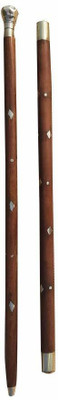 RanaCreation Wooden Walking Ruler with Brass Work 2 Morning Walk Stick Combo-23 (Wooden) Walking Stick