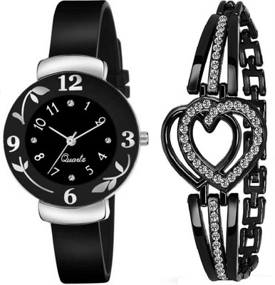 NEWMODIFIED NEW HIGH PRODUCTS QUALITY WATCH AND BRC STYLISH HEART DESIGN COMBO FOR GIRL Analog Watch  - For Women