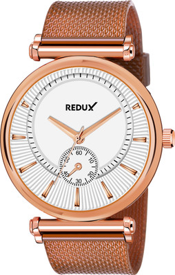 REDUX MW-351 White Dial Synthetic Leather Water Resistant Formal Analog Watch  - For Men