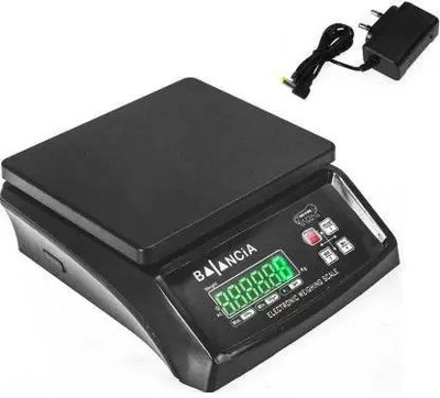 RTB 30kg Weighing Scale.With AC Adapter & Re-Chargeable Battery vajan kata , tarazu Weighing Scale(Black)