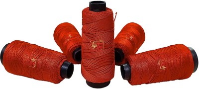 Tiptop Decoration Premium Macramé 4-Ply Nylon Thread (Pack of 1 Spool; 100 Meters) (Orange Thread)