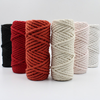 Bobbiny 3ply Twisted Cotton Macrame Cord Thread Macrame Each Color Combo Cord 10 Mtr,4mm