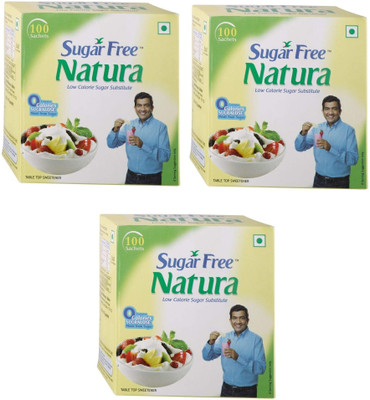 Sugar free free Natura Sachet - 0.75 g (Pack of 100) Sweetener[pack of 3] Sweetener(300 g, Pack of 3)