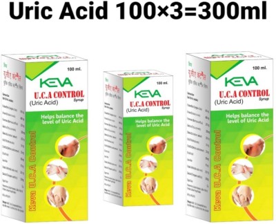 KEVA Pure & Primium_ Uric Acid || Control Syrup [3x100ml=300 ml] ( Pack Of -3)(Pack of 3)