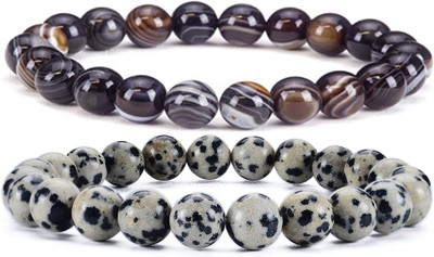 Gemaltic Stone Agate Bracelet Set(Pack of 2)
