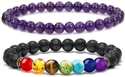 Gemaltic Stone Agate Bracelet Set(Pack of 2)